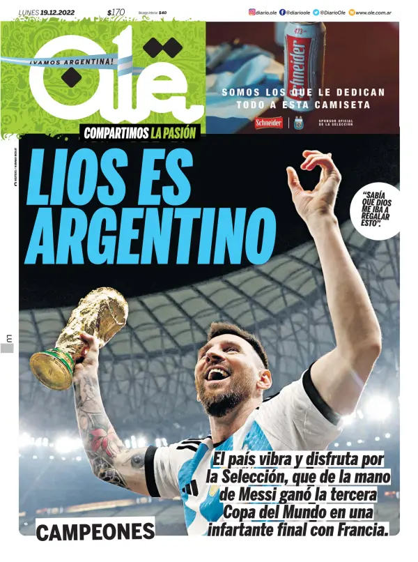 Olé edición histórica: Argentina Campeón