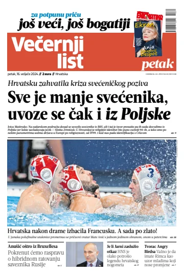 Večernji list - Hrvatska - 16 Feb 2024