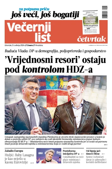 Večernji list - Hrvatska - 9 May 2024