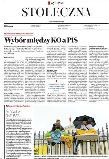 Gazeta Wyborcza Stołeczna - 03 四月 2024