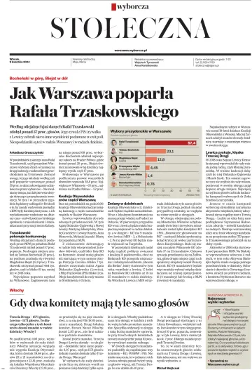 Gazeta Wyborcza Stołeczna - 09 апр. 2024