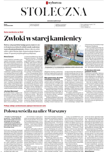 Gazeta Wyborcza Stołeczna - 10 abril 2024
