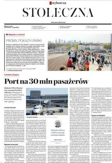 Gazeta Wyborcza Stołeczna - 30 4월 2024