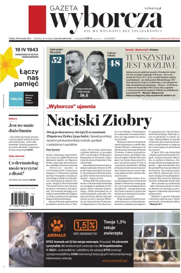 Gazeta Wyborcza - Wydanie Główne - 19 Ebri 2024