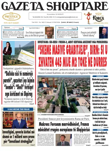 Gazeta Shqiptare - 13 四月 2024