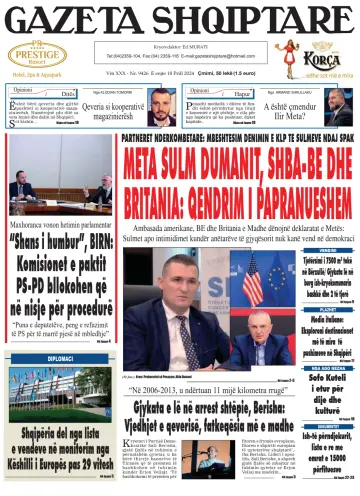 Gazeta Shqiptare - 18 апр. 2024