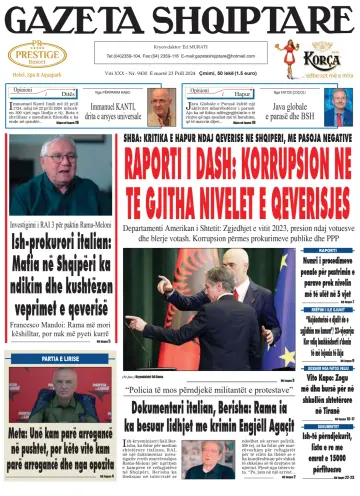 Gazeta Shqiptare - 23 Ebri 2024