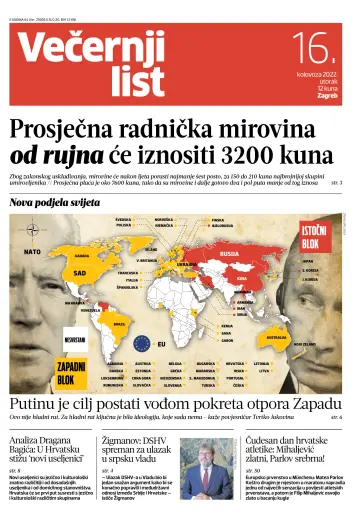 Večernji list - Zagreb - 16 Aug 2022