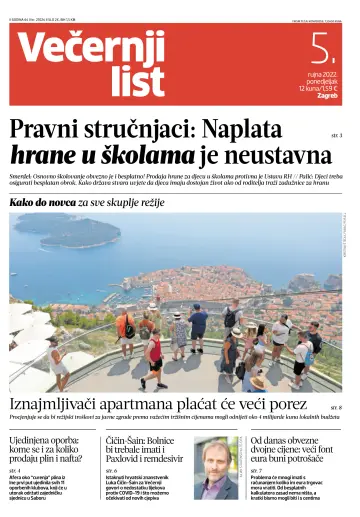 Večernji list - Zagreb - 5 Sep 2022