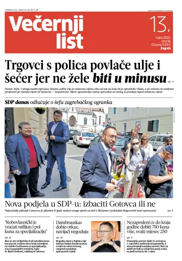 Večernji list - Zagreb - 13 Sep 2022