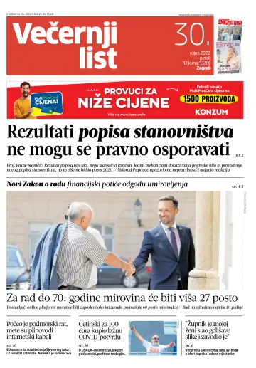 Večernji list - Zagreb - 30 Sep 2022