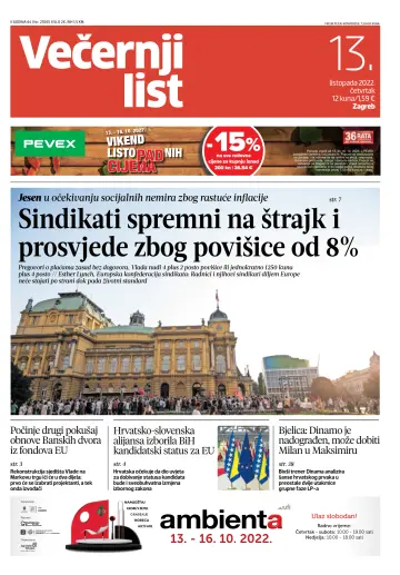 Večernji list - Zagreb - 13 Oct 2022