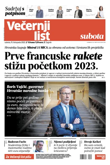 Večernji list - Zagreb - 15 Oct 2022