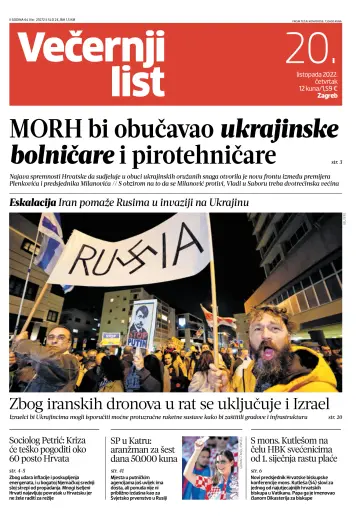 Večernji list - Zagreb - 20 Oct 2022