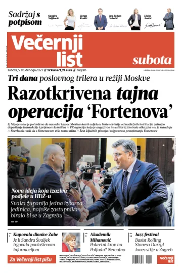 Večernji list - Zagreb - 5 Nov 2022
