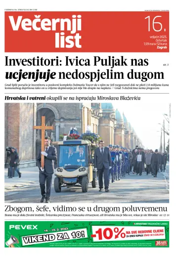 Večernji list - Zagreb - 16 Feb 2023