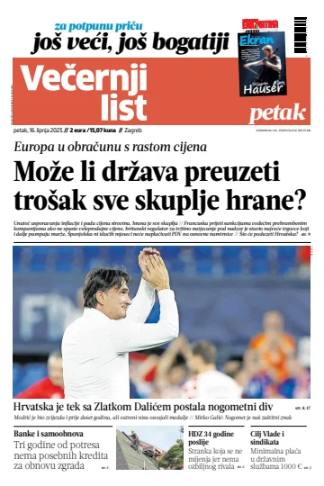 Večernji list - Zagreb - 16 Jun 2023