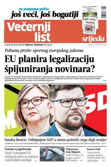 Večernji list - Zagreb - 28 Jun 2023