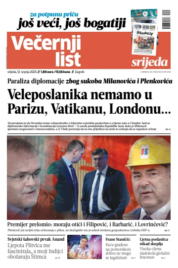 Večernji list - Zagreb - 12 Jul 2023
