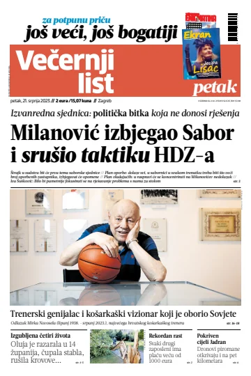 Večernji list - Zagreb - 21 Jul 2023