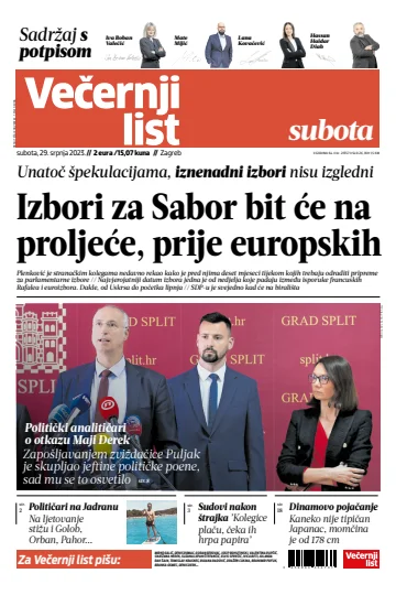 Večernji list - Zagreb - 29 Jul 2023