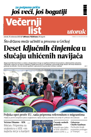Večernji list - Zagreb - 15 Aug 2023