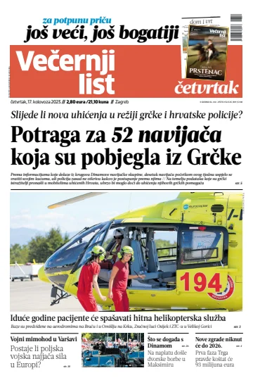 Večernji list - Zagreb - 17 Aug 2023