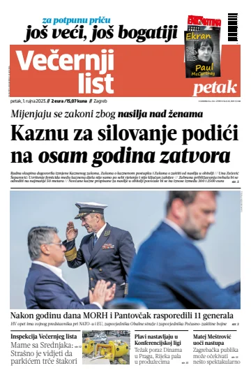 Večernji list - Zagreb - 1 Sep 2023