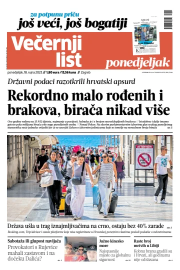 Večernji list - Zagreb - 18 Sep 2023