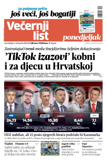 Večernji list - Zagreb - 2 Oct 2023
