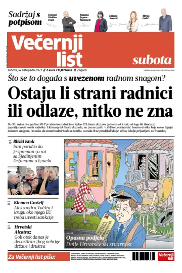 Večernji list - Zagreb - 14 Oct 2023