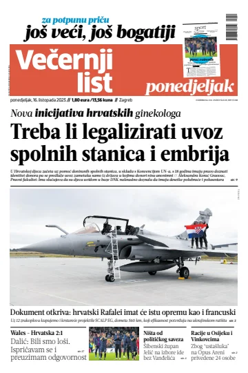 Večernji list - Zagreb - 16 Oct 2023