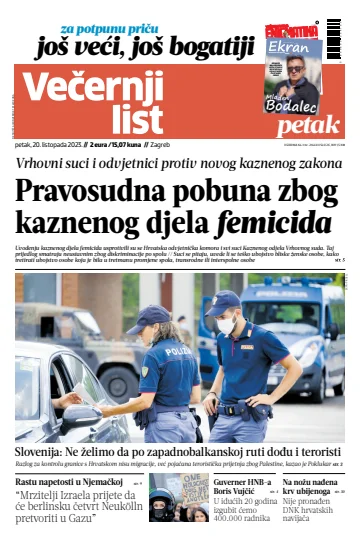 Večernji list - Zagreb - 20 Oct 2023