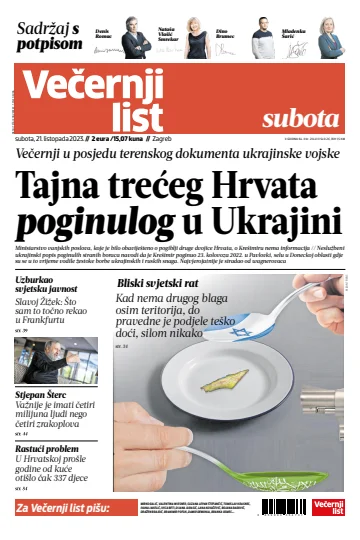 Večernji list - Zagreb - 21 Oct 2023