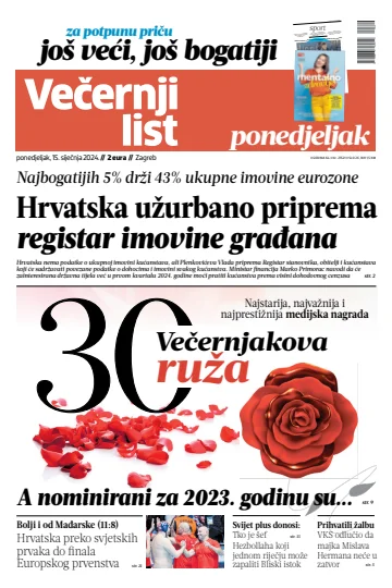 Večernji list - Zagreb - 15 Jan 2024