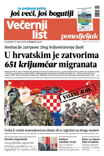 Večernji list - Zagreb - 29 Jan 2024
