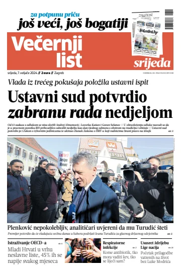 Večernji list - Zagreb - 7 Feb 2024