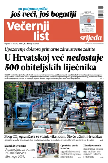 Večernji list - Zagreb - 17 Apr 2024