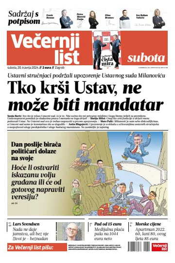 Večernji list - Zagreb - 20 Apr 2024