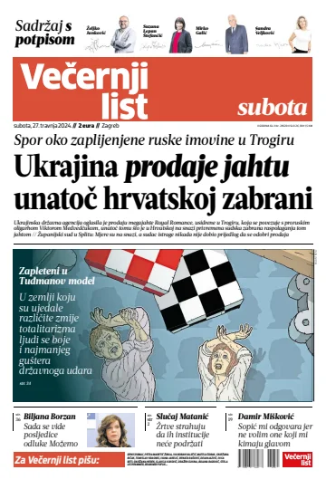 Večernji list - Zagreb - 27 abr. 2024