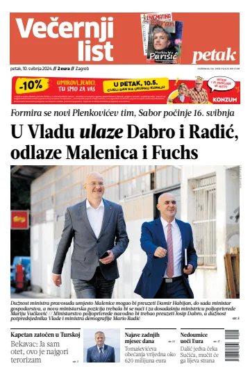 Večernji list - Zagreb - 10 май 2024