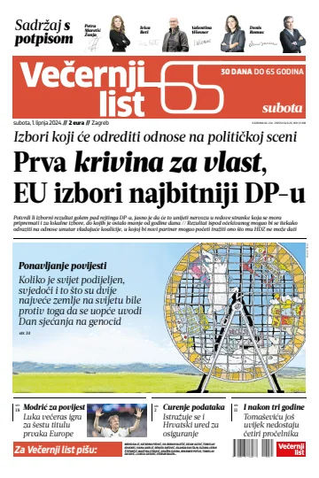 Večernji list - Zagreb - 1 Meith 2024