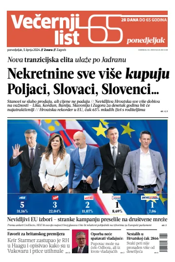Večernji list - Zagreb - 03 六月 2024