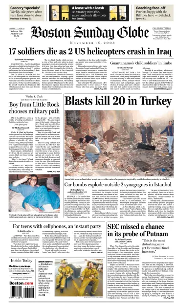 Boston Sunday Globe - 16 Nov 2003