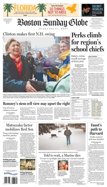 Boston Sunday Globe - 11 Feb 2007
