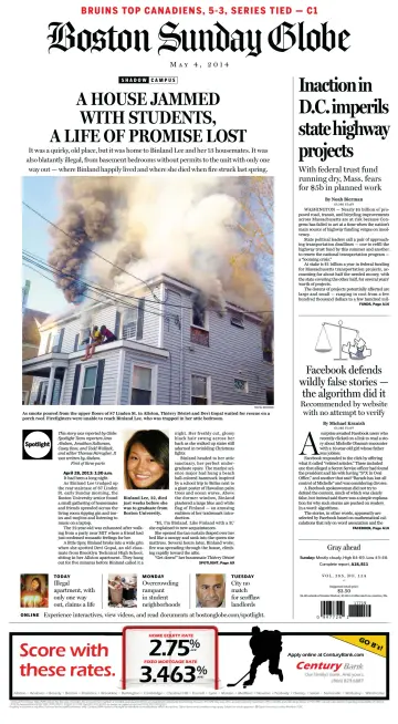 Boston Sunday Globe - 4 May 2014