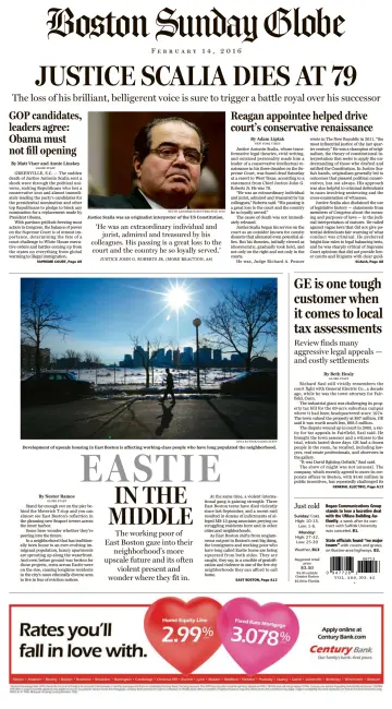 Boston Sunday Globe - 14 Feb 2016
