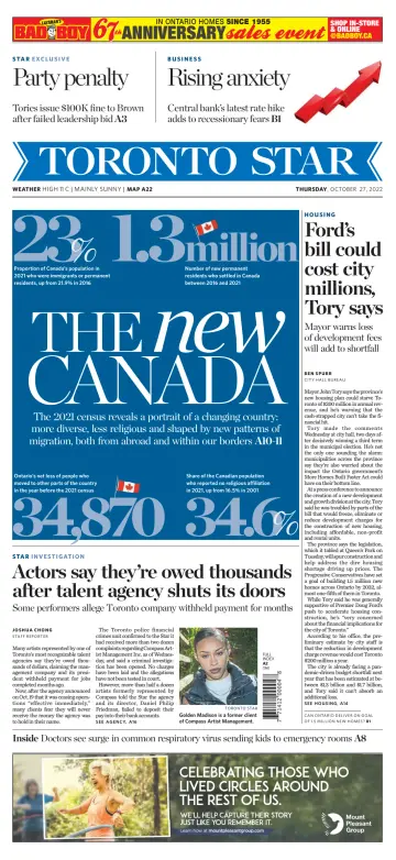 Toronto Star - 27 Oct 2022