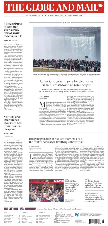 The Globe and Mail (Ottawa/Quebec Edition) - 8 Apr 2024