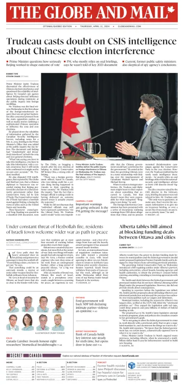 The Globe and Mail (Ottawa/Quebec Edition) - 11 Apr 2024